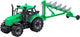 Cavallino tractor met ploeg groen, schaal 1:32