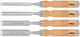 Neo 37-800 - houtbeitelset - 6-24 mm - 4 stuks - houten handgreep