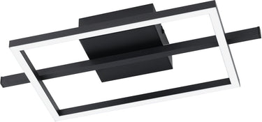 Eglo amandolo plafondlamp - led - 40 cm - zwart wit - instelbaar rgb wit licht - dimbaar
