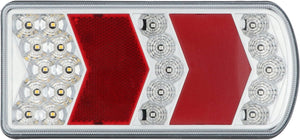Carpoint led achterlicht - rechts - 6 functies - richtingaanwijzer, achterlicht, remlicht, achteruitrijlamp, reflector kentekenplaatverlichting - schroefbevestiging 5 voor gemonteerde aansluitdraden - afmeting 227x106 mm