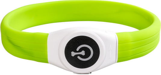 Duvo plus - dierenkleding - hond - flash light ring maxi usb silicon 65x2,5x1cm groen - 1st