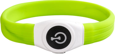 Duvo plus - dierenkleding - hond - flash light ring maxi usb silicon 65x2,5x1cm groen - 1st