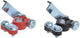 Proplus set van 2 accupoolklemmen met snelsluiting – voor 12-24v accu en 4-6awg kabel – plus en min – rood zwart