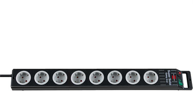 Brennenstuhl super-solid line stekkerdoos 8-stopkontakten zwart 2,5m h05vv-f 3g1,5
