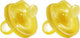 Natursutten rubberen fopspeen - 0-6 maanden - vlinder schild - anatomische tuit - 2 stuks