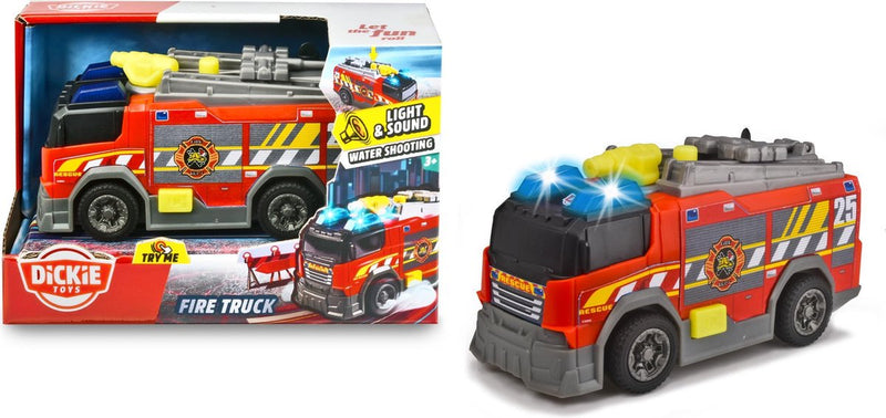 Load image into Gallery viewer, Dickie toys brandweerwagen - 15cm - licht en geluid - speelgoedvoertuig
