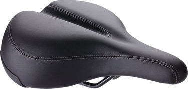 Bbb cycling softshape relaxed - fietszadel heren en dames - e-bike of stadsfiets zadel - fietshouding relaxed 75° – 265 x 205mm - zwart – bsd-124