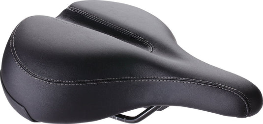 Bbb cycling softshape relaxed - fietszadel heren en dames - e-bike of stadsfiets zadel - fietshouding relaxed 75° – 265 x 205mm - zwart – bsd-124