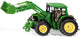 Siku 3652, john deere tractor met voorlader, 1:32, metaal kunststof, groen, beweegbare voorlader, verwijderbare bestuurderscabine