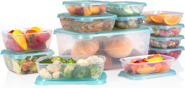 Alpina vershoudbakjes set met deksel 13 stuks - meal prep bakjes - diepvriesbakjes - 8 x 500ml, 2x 1000ml, 2x 1150ml, 1x 6800ml - magnetron-, vriezer- en vaatwasserbestendig
