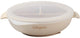Babyono baby ono beige siliconen bord met zuignap deksel