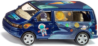 Siku 6509, knutselset style my , vw t5 astronaut , speelgoedauto, metaal kunststof, blauw, incl. stickervel voor individuele vormgeving, achterklep kan open