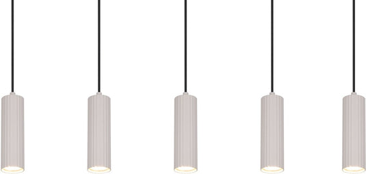 Trio soka - hanglamp - grijs warm - excl. 5x gu10 5 w - plafondbevestiging - in hoogte verstelbaar