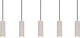 Trio soka - hanglamp - grijs warm - excl. 5x gu10 5 w - plafondbevestiging - in hoogte verstelbaar