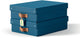Leitz puro middelgrote lage opbergdoos met deksel - set van 2 - 8l - 100% gerecycled karton - donkerblauw