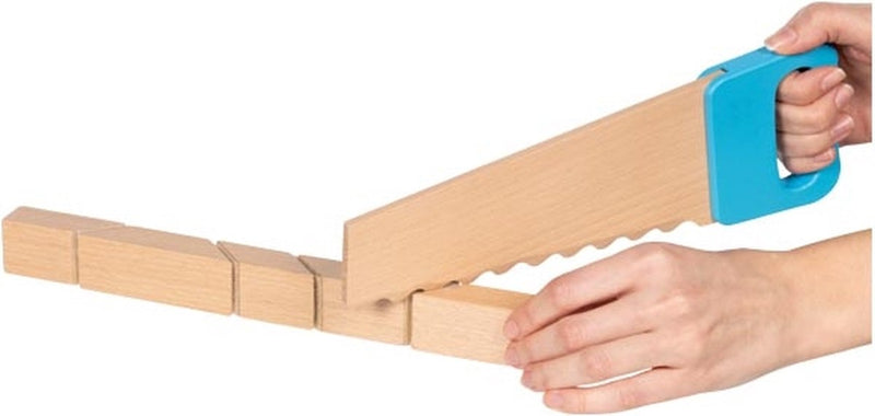 Load image into Gallery viewer, Goki houten zaag en bouwblokken met klittenbandverbinding, 11dlg.
