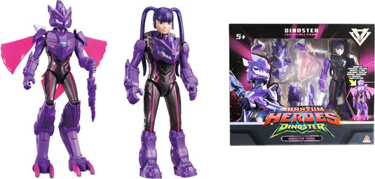 Quantum heroes dinoster dinoster - quantum heroes - 2 figuren in 1 - transformeer 2 speelfiguren