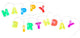 Kikkerland happy birthday lichtslinger - verjaardag versiering - verjaardagslampjes - verschillende kleuren - led