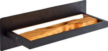 Brilliant chaumont - wandlamp - led 9,5w 3000k - zwart hout