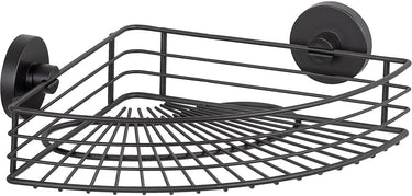 Wenko vacuum-loc hoekrek bari mat zwart 31x22cm - doucherek - douchemand - bevestigen zonder boren