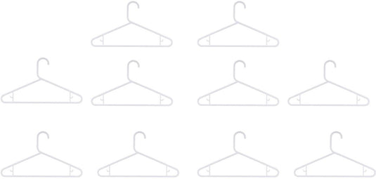 Alpina kledinghangers wit – 10 stuks – kunststof kleerhangers – kunststof