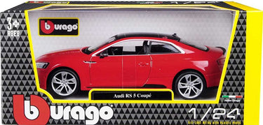 Bburago audi rs 5 coupé (rood) 1:24
