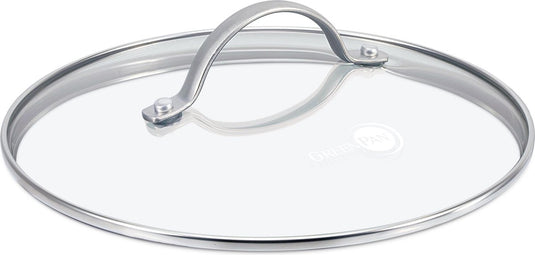 Greenpan universele glazen deksel 30cm - transparant - verhard glas - rvs