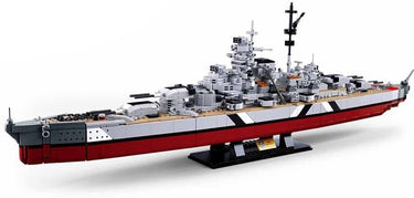 Sluban modelbricks kms bismarck 2‑in‑1 oorlogsschip bouwspeelgoed – constructiespeelgoed modelbouwset – bouwdoos met 1849 bouwstenen – m38‑b1102
