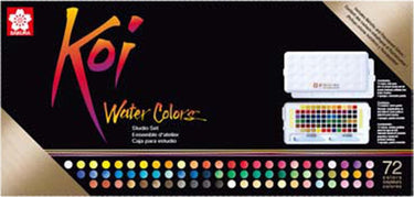 Sakura koi water colors studio set | 72 halve napjes