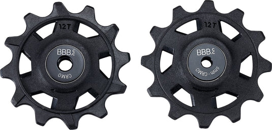 Bbb cycling rollerboys 12t sr-xplr – derailleurwieltjes – geschikt voor sram xplr 12-speed – zwart - bdp-10x