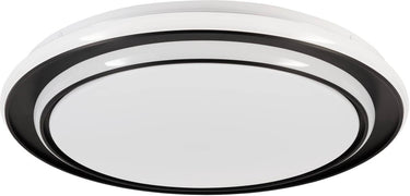 Eglo moschetta plafondlamp - ø 49 cm - zwart wit - instelbaar wit licht (warm, neutraal en daglicht)