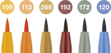 Faber-castell tekenstift - pitt artist pen - 6-delig - harvest - fc-167179