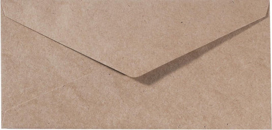 Florence enveloppen van stevige kwaliteit, kraft bruin groot rechthoek, 25 stuks, 11.5 x 22.5 cm