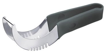 Westmark meloensnijder en serveertang, haakvormig snijmes, lemmetlengte: 11 cm, roestvrij staal kunststof, hook, zwart zilver, 51582260