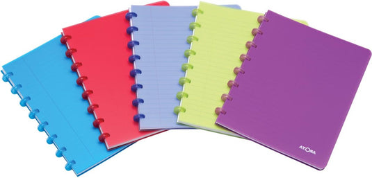 Atoma schrift a5 ruit 5x5mm 144blz pp assorti - 10 stuks