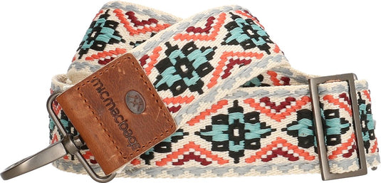Hide stitches new navajo schouderband dames - verstelbare en afneembare tasriem - schouderriem van canvas en katoen - cognac