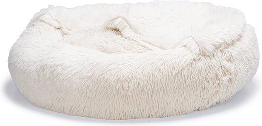 Beeztees yala - hondenmand - pluche - beige - dia. 70 cm