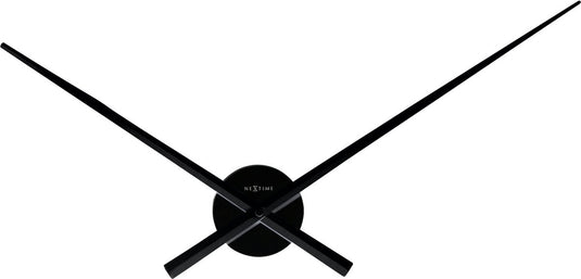 Nextime hands – wandklok – 70 cm – metaal – zwart