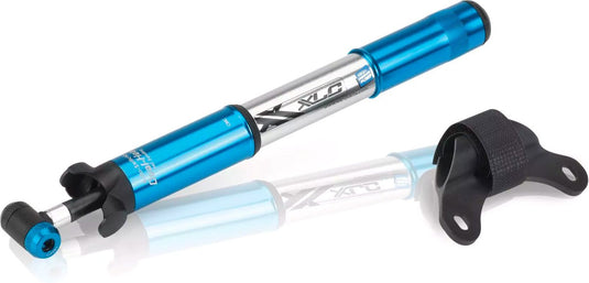 Xlc pu-m02 mtb mini fietspomp - aluminium - blauw zilver