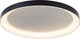 Brilliant quito - plafondlamp - led 30w - 42cm - zwart design - glittereffect - 3-step dim