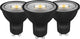 Calex led lamp - 3 stuks - 3x gu10 spot - inbouwspots - dimbaar - zwart - warm wit licht - 5w