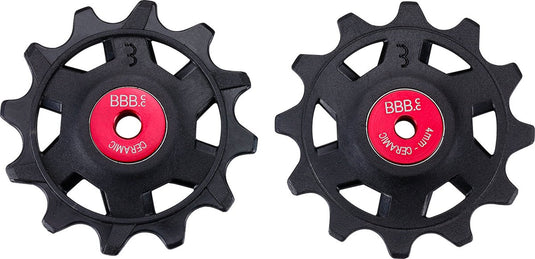 Bbb cycling keramische derailleurwieltjes sram - 12-speed derailleur wieltjes - duurzaam - zwart - 12t - rollerboys ceramic 12t sr bdp-20