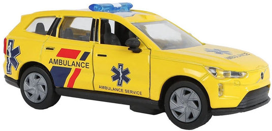 Kids globe ambulance volvo ex90 nl die cast met licht en geluid