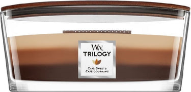 Woodwick heartwick flame trilogy ellipse geurkaars - cafe sweets - 50 branduren