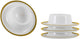 Gimex - linea line - eierdop goud - 4 stuks