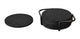 Wenko vilten onderzetters met houder, 8 stuks, zwart, 14x10cm - onderzetters voor glazen - onderzettersset zwart - ronde onderleggers design - coasters