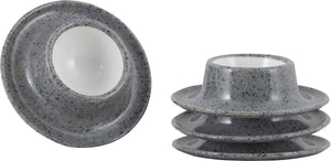 Gimex - solid line - eierdop - granite - grijs - 4 stuks