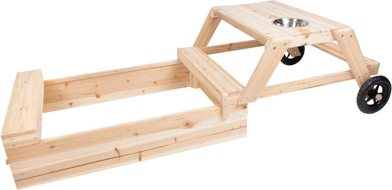 Load image into Gallery viewer, Small foot - zandbak met zitgedeelte en moddertafel
