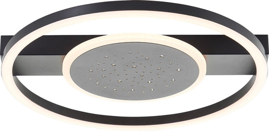 Brilliant reno - plafondlamp - led 26w - 3000k - zwart