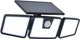Lutec briti - solar wandlamp voor buiten - schijnwerper met pir bewegingssensor - led - 5000k - zwart